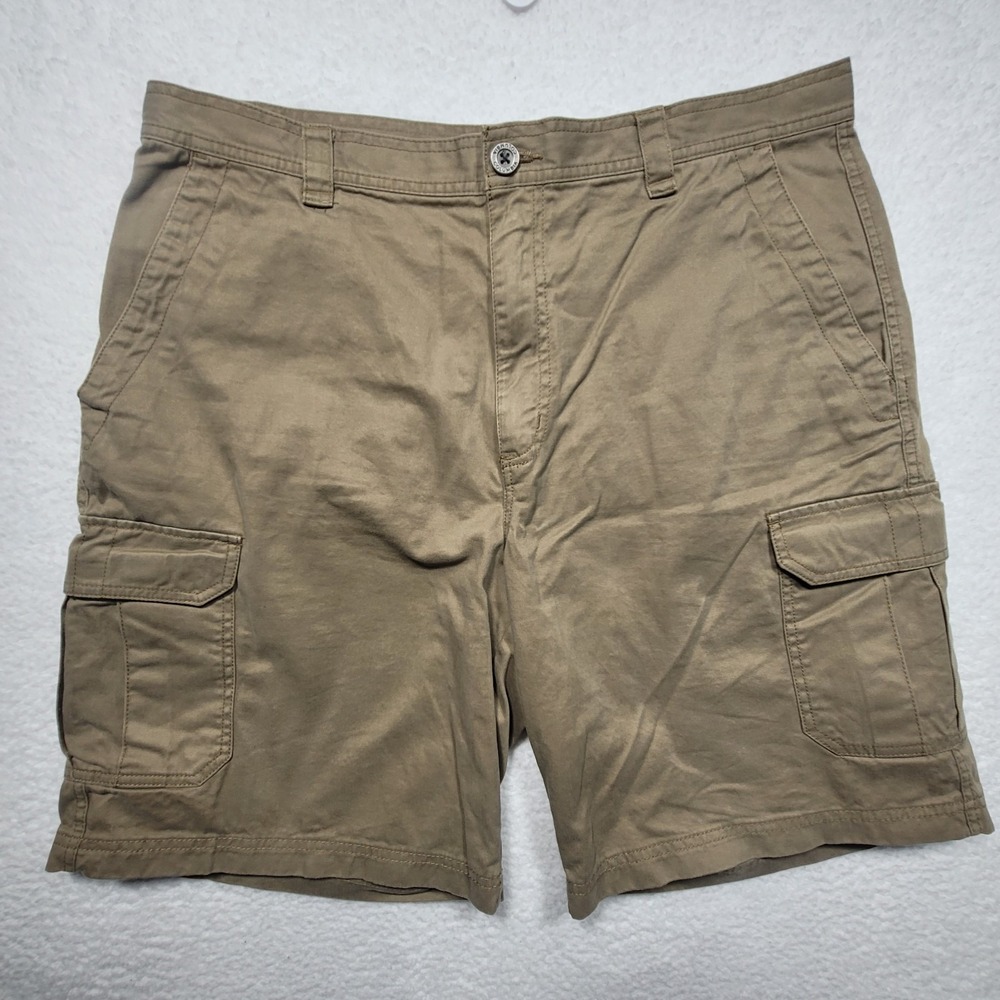 Columbia Cargo Shorts Men's Size 38 Olive Green Hiking Camping  100% Cotton